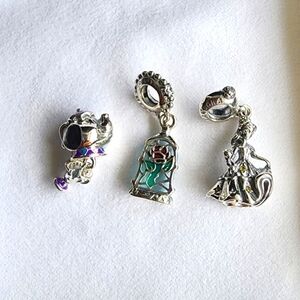 NEW Disney Beauty and the Beast charms bundle for Pandora bracelet